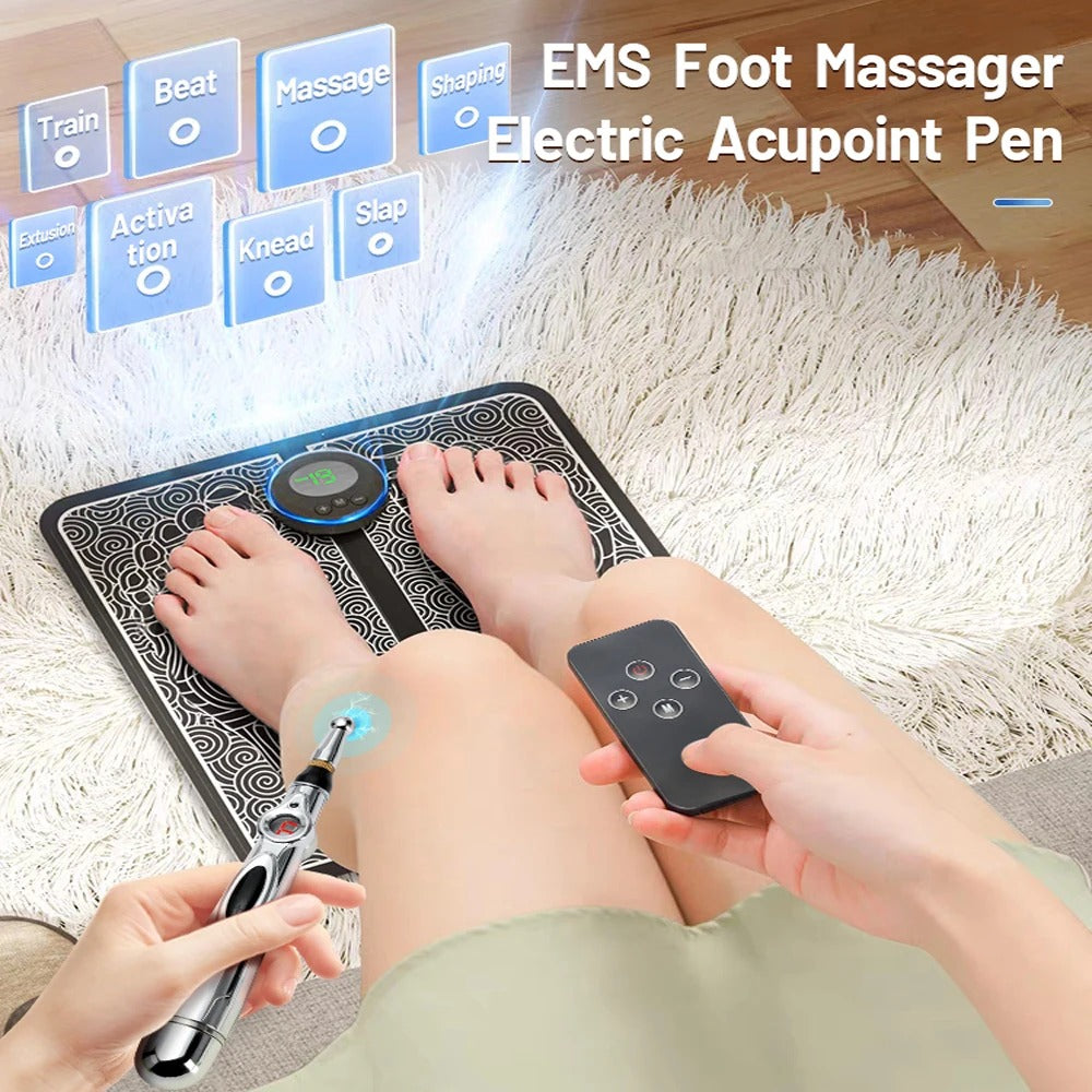 Foot massage mat + neck massage - Tapis de massage pour pied + massage du cou